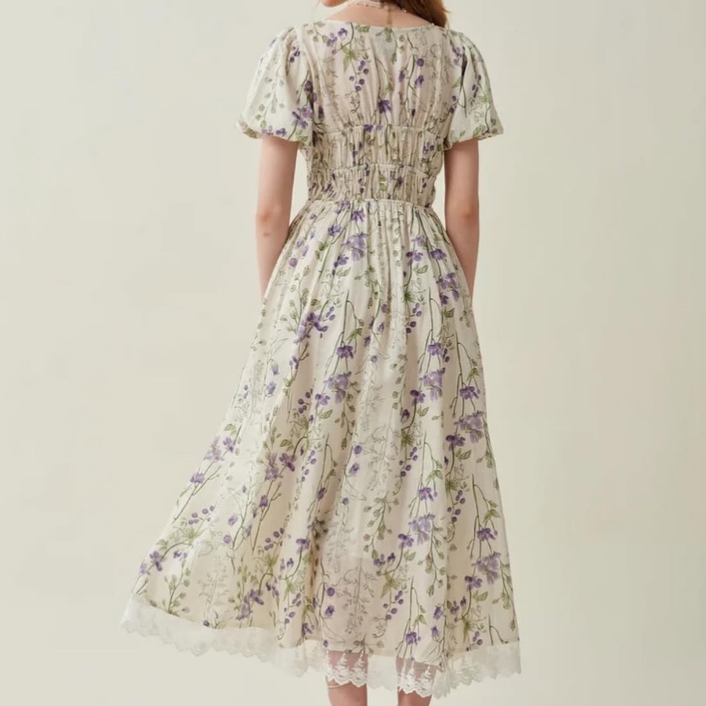 NWT Linennaive Iris 23 Floral Dress - Picture 2 of 6
